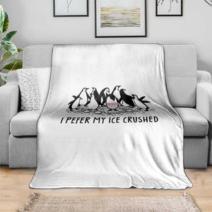 Funny Penguins Resist Protest Throw Blanket I Pefer My Ice Crushed TS14 Print Your Wear