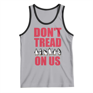 Funny Penguins Resist Protest Tank Top Don't Tread On Us TS14 Athletic Heather Black Print Your Wear