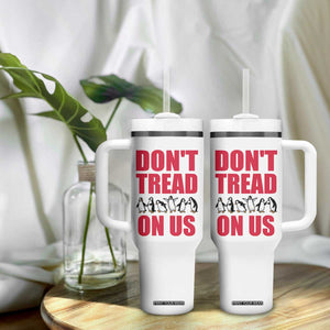 Funny Penguins Resist Protest Tumbler With Handle Don't Tread On Us TS14 Print Your Wear