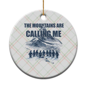 Funny Nihilist Penguin Hiking Ceramic Ornament The Mountains Are Calling Me TS14 1pc Christmas Plaid Print Your Wear