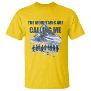 Funny Nihilist Penguin Hiking T Shirt The Mountains Are Calling Me TS14 Daisy Print Your Wear