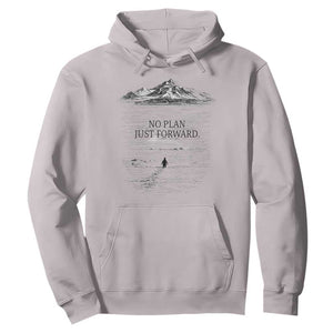 Funny Nihilist Penguin Hiking Hoodie No Plan Just Forward TS14 Ice Gray Print Your Wear