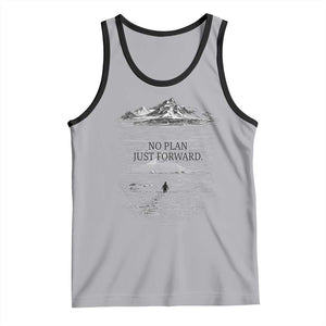 Funny Nihilist Penguin Hiking Tank Top No Plan Just Forward TS14 Athletic Heather Black Print Your Wear