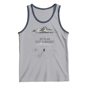 Funny Nihilist Penguin Hiking Tank Top No Plan Just Forward TS14 Athletic Heather Navy Print Your Wear