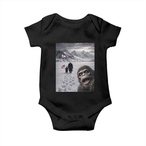 Nihilist Penguin Trump Hiking Mountains Baby Onesie Funny Bigfoot Selfie But Why TS14 Black Print Your Wear