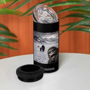 Nihilist Penguin Trump Hiking Mountains 4 in 1 Can Cooler Tumbler Funny Bigfoot Selfie But Why TS14 Print Your Wear