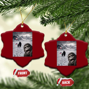 Nihilist Penguin Trump Hiking Mountains Ceramic Ornament Funny Bigfoot Selfie But Why TS14 Print Your Wear