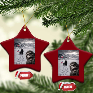 Nihilist Penguin Trump Hiking Mountains Ceramic Ornament Funny Bigfoot Selfie But Why TS14 Print Your Wear
