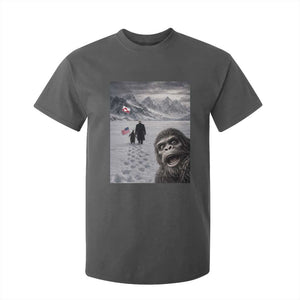 Nihilist Penguin Trump Hiking Mountains T Shirt For Kid Funny Bigfoot Selfie But Why TS14 Dark Heather Print Your Wear