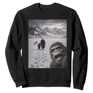 Nihilist Penguin Trump Hiking Mountains Sweatshirt Funny Bigfoot Selfie But Why TS14 Black Print Your Wear