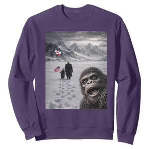 Nihilist Penguin Trump Hiking Mountains Sweatshirt Funny Bigfoot Selfie But Why TS14 Purple Print Your Wear