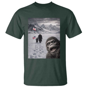 Nihilist Penguin Trump Hiking Mountains T Shirt Funny Bigfoot Selfie But Why TS14 Dark Forest Green Print Your Wear