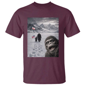 Nihilist Penguin Trump Hiking Mountains T Shirt Funny Bigfoot Selfie But Why TS14 Maroon Print Your Wear