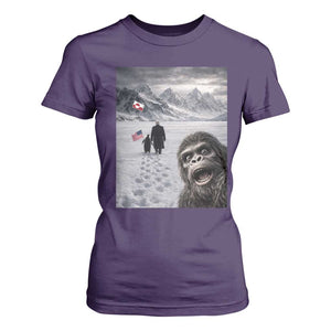 Nihilist Penguin Trump Hiking Mountains T Shirt For Women Funny Bigfoot Selfie But Why TS14 Purple Print Your Wear