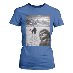 Nihilist Penguin Trump Hiking Mountains T Shirt For Women Funny Bigfoot Selfie But Why TS14 Royal Blue Print Your Wear