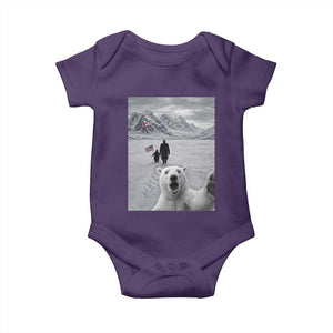 Nihilist Penguin Trump Hiking Mountains Baby Onesie Funny Polar Bear Selfie But Why TS14 Purple Print Your Wear