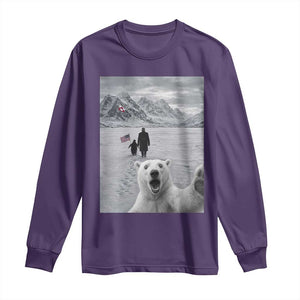 Nihilist Penguin Trump Hiking Mountains Long Sleeve Shirt Funny Polar Bear Selfie But Why TS14 Purple Print Your Wear
