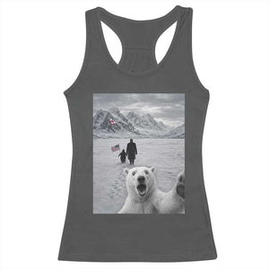 Nihilist Penguin Trump Hiking Mountains Racerback Tank Top Funny Polar Bear Selfie But Why TS14 Dark Heather Print Your Wear