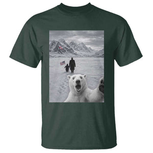 Nihilist Penguin Trump Hiking Mountains T Shirt Funny Polar Bear Selfie But Why TS14 Dark Forest Green Print Your Wear