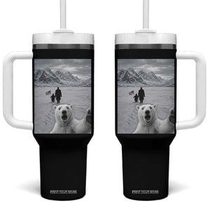 Nihilist Penguin Trump Hiking Mountains Tumbler With Handle Funny Polar Bear Selfie But Why TS14 One Size: 40 oz Black Print Your Wear