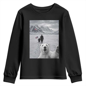 Nihilist Penguin Trump Hiking Mountains Youth Sweatshirt Funny Polar Bear Selfie But Why TS14 Black Print Your Wear