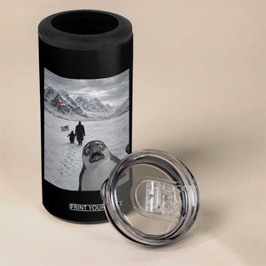 Nihilist Penguin Trump Hiking Mountains 4 in 1 Can Cooler Tumbler Funny Penguin Selfie But Why TS14 Print Your Wear