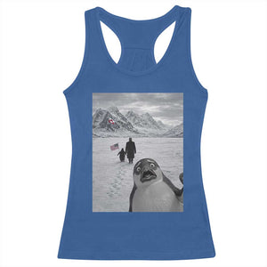 Nihilist Penguin Trump Hiking Mountains Racerback Tank Top Funny Penguin Selfie But Why TS14 Royal Blue Print Your Wear