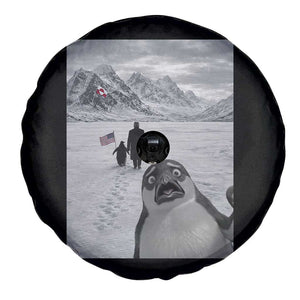 Nihilist Penguin Trump Hiking Mountains Spare Tire Cover Funny Penguin Selfie But Why TS14 Print Your Wear