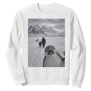 Nihilist Penguin Trump Hiking Mountains Sweatshirt Funny Penguin Selfie But Why TS14 White Print Your Wear