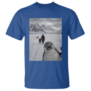 Nihilist Penguin Trump Hiking Mountains T Shirt Funny Penguin Selfie But Why TS14 Royal Blue Print Your Wear