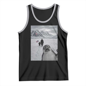 Nihilist Penguin Trump Hiking Mountains Tank Top Funny Penguin Selfie But Why TS14 Black Athletic Heather Print Your Wear