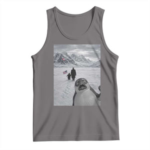 Nihilist Penguin Trump Hiking Mountains Tank Top Funny Penguin Selfie But Why TS14 Deep Heather Print Your Wear