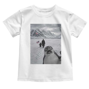 Nihilist Penguin Trump Hiking Mountains Toddler T Shirt Funny Penguin Selfie But Why TS14 White Print Your Wear