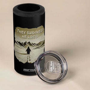 Nihilist Penguin Hiking Meme 4 in 1 Can Cooler Tumbler They Survived He Lived TS14 Print Your Wear