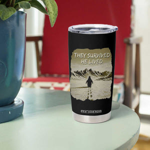 Nihilist Penguin Hiking Meme Tumbler Cup They Survived He Lived TS14 Print Your Wear