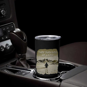 Nihilist Penguin Hiking Meme Tumbler Cup They Survived He Lived TS14 Print Your Wear