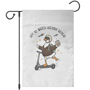 Funny Goose Support Freedom Meme Garden Flag Off To Watch History Repart TS14 White Print Your Wear