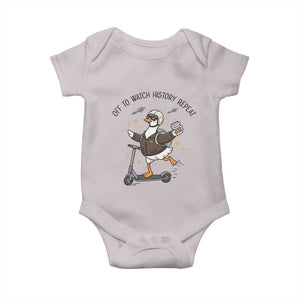 Funny Goose Support Freedom Meme Baby Onesie Off To Watch History Repart TS14 Ice Gray Print Your Wear