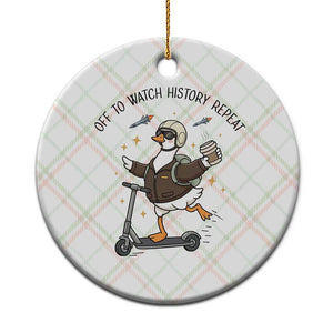 Funny Goose Support Freedom Meme Ceramic Ornament Off To Watch History Repart TS14 1pc Christmas Plaid Print Your Wear
