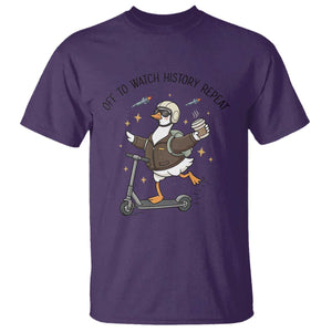 Funny Goose Support Freedom Meme T Shirt Off To Watch History Repart TS14 Purple Print Your Wear