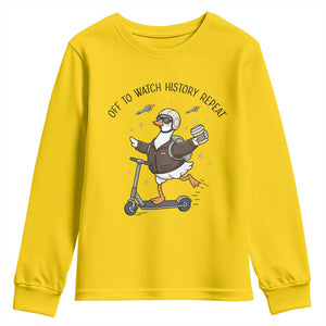 Funny Goose Support Freedom Meme Youth Sweatshirt Off To Watch History Repart TS14 Daisy Print Your Wear