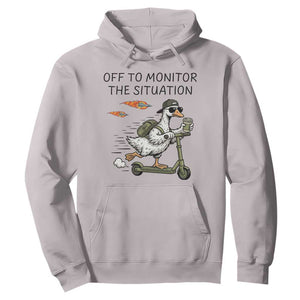 Funny Goose Support Freedom Meme Hoodie Off To Monitor The Situation TS14 Ice Gray Print Your Wear