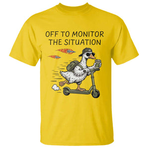 Funny Goose Support Freedom Meme T Shirt Off To Monitor The Situation TS14 Daisy Print Your Wear