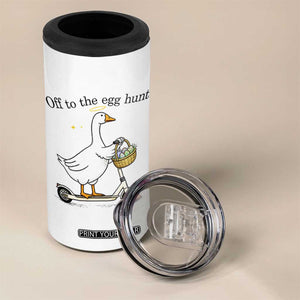 Off To The Egg Hunt 4 in 1 Can Cooler Tumbler Funny Easter Goose TS14 Print Your Wear