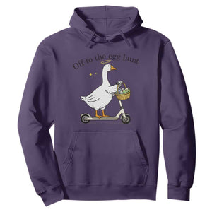Off To The Egg Hunt Hoodie Funny Easter Goose TS14 Purple Print Your Wear