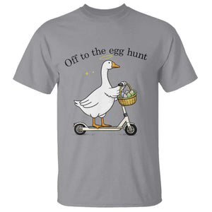 Off To The Egg Hunt T Shirt Funny Easter Goose TS14 Sport Gray Print Your Wear