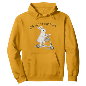 Off To The Egg Hunt Hoodie Funny Easter Bunny TS14 Gold Print Your Wear