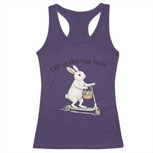 Off To The Egg Hunt Racerback Tank Top Funny Easter Bunny TS14 Purple Print Your Wear