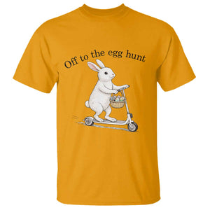 Off To The Egg Hunt T Shirt Funny Easter Bunny TS14 Gold Print Your Wear