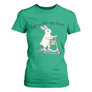 Off To The Egg Hunt T Shirt For Women Funny Easter Bunny TS14 Irish Green Print Your Wear